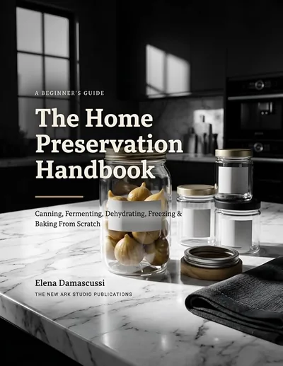 Cover of The Home Preservation Handbook, by Elena Damascussi. Adults.